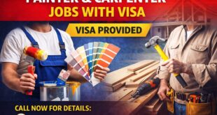 Painter and carpenter jobs with visa
