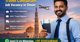 Travel Consultant job in Oman