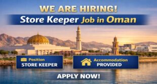 Store Keeper Job in Oman